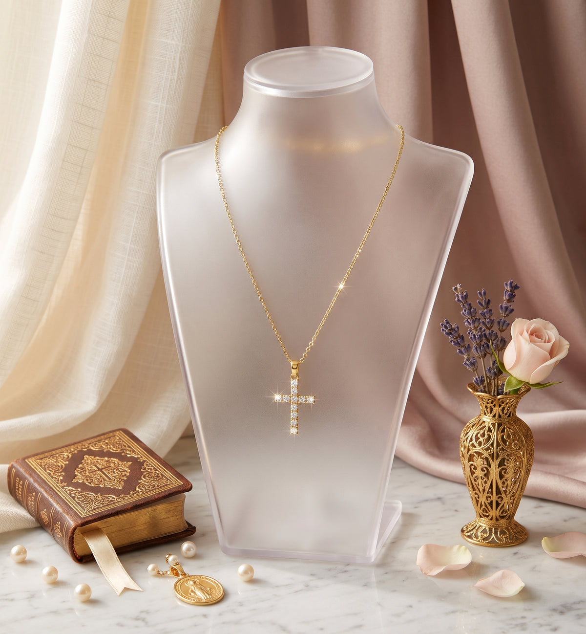 ✨Cruz Pavé en Oro laminado✨