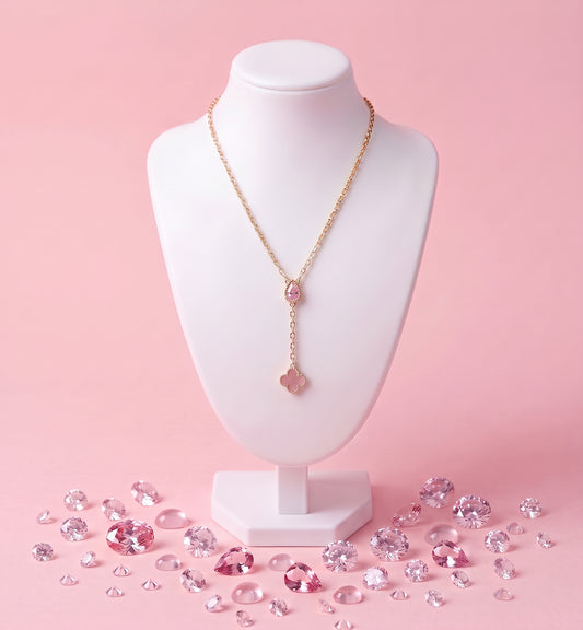 ✨Dije de Gota y Trébol Rosa: Elegancia y Encanto ✨
