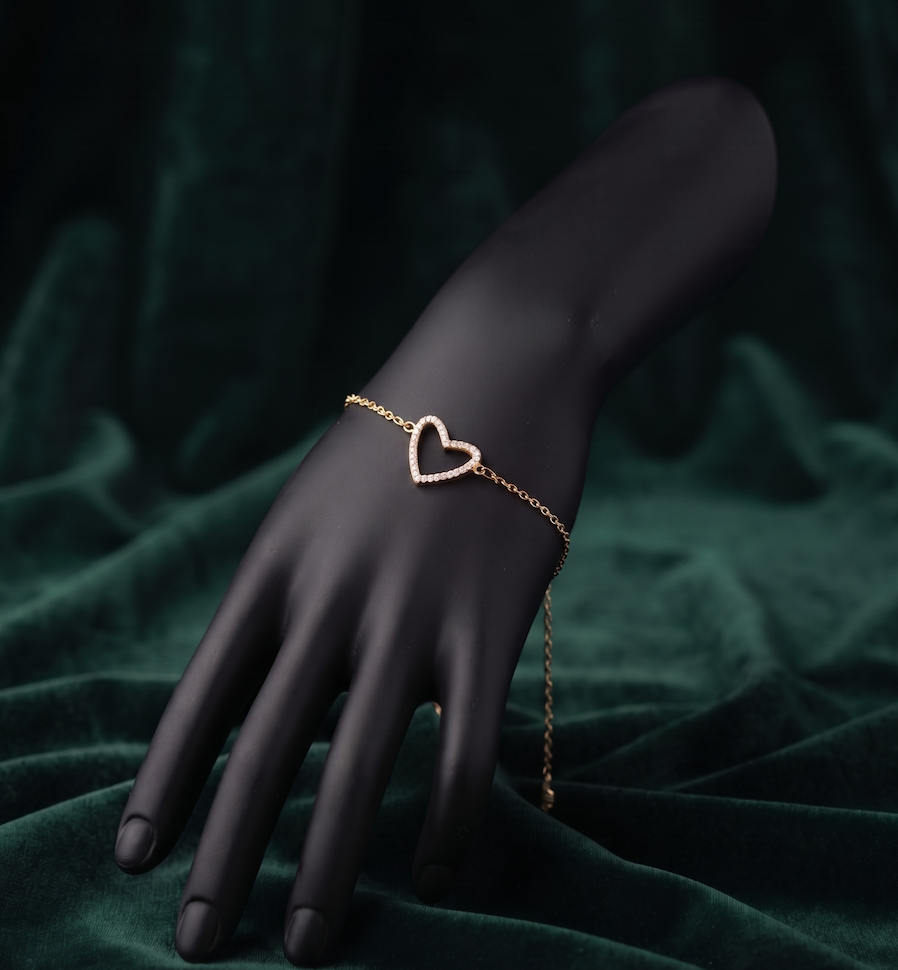 ✨ Pulsera Silueta de Corazón Brillante ✨